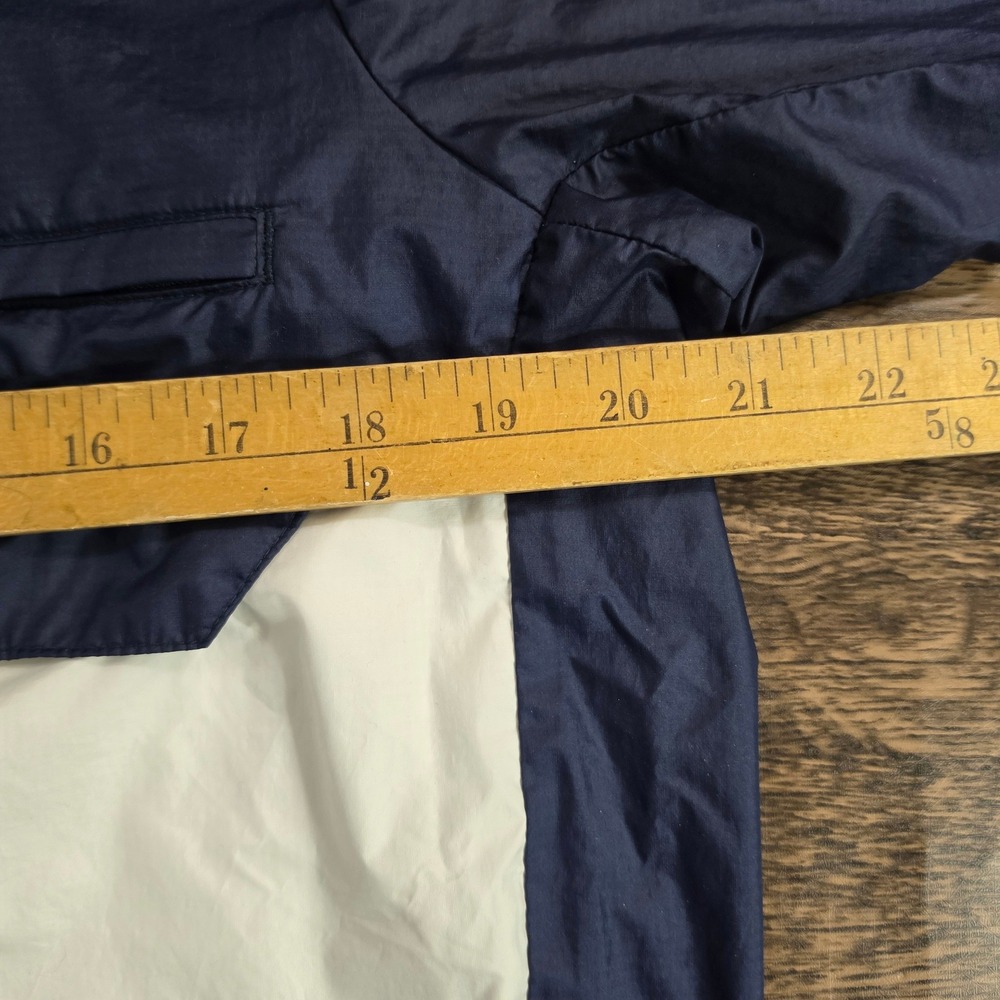 NIKE SB Anorak Windbreaker Small Navy White Half Zip Hooded Pullover 880285-475 - Picture 3 of 6